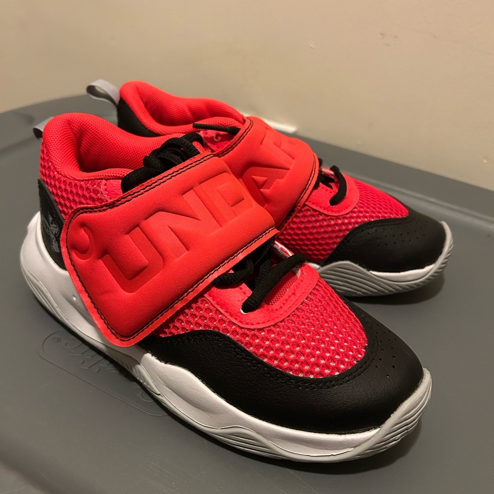 Under Armour Kids Red and Black Sneakers